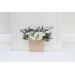 Pocket Boutonniere with Lavender & White Flowers | Square Faux Flower Accessories