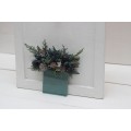 Blue Berries Pocket Boutonniere with Pine | Winter & Christmas Wedding Faux Flower Accessories