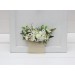Pocket Boutonniere in Ivory & White | Square Faux Flower Accessories