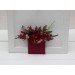 Pocket Boutonniere in Red & Hot Pink | Square Faux Flower Accessories