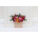 Pocket Boutonniere in Magenta & Orange | Square Faux Flower Accessories