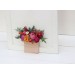 Pocket Boutonniere in Magenta & Orange | Square Faux Flower Accessories