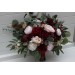 Wedding Bouquets in Burgundy & Blush Pink | Cascading Faux Bridal & Bridesmaid Bouquets