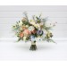 Spring & Summer Wedding Bouquets in Ivory, Yellow, Peach & Dusty Blue | Faux Cascading Bridal & Bridesmaid Wildflower Bouquets