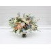 Spring & Summer Wedding Bouquets in Ivory, Yellow, Peach & Dusty Blue | Faux Cascading Bridal & Bridesmaid Wildflower Bouquets