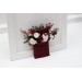 Pocket Boutonniere in Burgundy & Ivory | Square Faux Flower Accessories