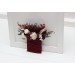Pocket Boutonniere in Burgundy & Ivory | Square Faux Flower Accessories