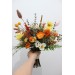 Wildflower Bridal Bouquet in Burnt Orange, Yellow & Ivory | Faux Chamomile & Poppy Wedding Flowers