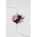 Wedding Boutonnieres & Wrist Corsage in Burgundy, Dusty Rose & Blush Pink | Faux Flower Accessories