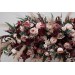 Flower Arch Arrangement in Burgundy, Dusty Rose & Blush Pink | Faux Floral Archway for Wedding