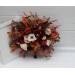 Wedding Bouquets in Rust, Burgundy & White | Faux Bridal & Bridesmaid Bouquets