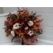 Wedding Bouquets in Rust, Burgundy & White | Faux Bridal & Bridesmaid Bouquets