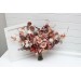 Wedding Bouquets in Beige, Terracotta, Blush Pink & Dusty Rose | Cascading Faux Bridal & Bridesmaid Bouquets
