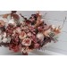 Wedding Bouquets in Beige, Terracotta, Blush Pink & Dusty Rose | Cascading Faux Bridal & Bridesmaid Bouquets