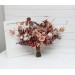 Wedding Bouquets in Beige, Terracotta, Blush Pink & Dusty Rose | Cascading Faux Bridal & Bridesmaid Bouquets