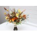 Wildflower Bridal Bouquet in Burnt Orange, Yellow & Ivory | Faux Chamomile & Poppy Wedding Flowers