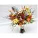 Wildflower Bridal Bouquet in Burnt Orange, Yellow & Ivory | Faux Chamomile & Poppy Wedding Flowers