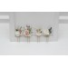 Set of 4 hair pins in beige white blush pink color scheme. Hair accessories. Flower accessories for wedding. 0028