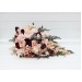 Wedding bouquets in burgundy blush pink colors. Bridal bouquet. Cascading bouquet. Faux bouquet. Bridesmaid bouquet. 5257