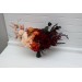 Ombre wedding bouquets in burgundy red peach orange colors. Bridal bouquet. Cascading bouquet. Faux bouquet. Bridesmaid bouquet. 5258