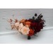 Ombre wedding bouquets in burgundy red peach orange colors. Bridal bouquet. Cascading bouquet. Faux bouquet. Bridesmaid bouquet. 5258