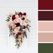 Wedding bouquets in burgundy blush pink colors. Bridal bouquet. Cascading bouquet. Faux bouquet. Bridesmaid bouquet. 5257