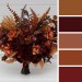 Wedding Bouquets in Burgundy, Deep Red & Burnt Orange – Faux Bridal Flowers