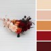 Ombre wedding bouquets in burgundy red peach orange colors. Bridal bouquet. Cascading bouquet. Faux bouquet. Bridesmaid bouquet. 5258