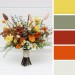 Wildflower Bridal Bouquet in Burnt Orange, Yellow & Ivory | Faux Chamomile & Poppy Wedding Flowers