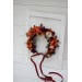 Burgundy rust ivory flower crown. Hair wreath. Flower girl crown. Wedding flowers. 0025