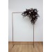  Flower arch arrangement in deep purple black gold beige colors.  Arbor flowers. Floral archway. Faux flowers for wedding arch. Halloween wedding. BLACK