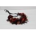 Rust burgundy cinnamon flower crown. Hair wreath. Flower girl crown. Wedding flowers. 0022