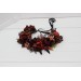 Rust burgundy cinnamon flower crown. Hair wreath. Flower girl crown. Wedding flowers. 0022