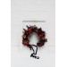 Rust burgundy cinnamon flower crown. Hair wreath. Flower girl crown. Wedding flowers. 0022