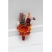  Wedding boutonniere and wrist corsage  in burgundy rust ivory color theme. Flower accessories. 0025