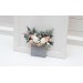 Pocket Boutonniere in Beige, White, Gray & Blush Pink | Faux Flower Accessories