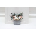 Pocket Boutonniere in Beige, White, Gray & Blush Pink | Faux Flower Accessories