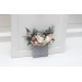 Pocket Boutonniere in Beige, White, Gray & Blush Pink | Faux Flower Accessories