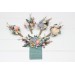 Pocket Boutonniere in Dusty Blue, Blush Pink & Yellow | Wildflower Faux Flower Accessories