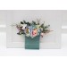 Pocket Boutonniere in Dusty Blue, Blush Pink & Yellow | Wildflower Faux Flower Accessories