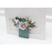 Pocket Boutonniere in Dusty Blue, Blush Pink & Yellow | Wildflower Faux Flower Accessories