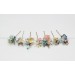 Set of 7 bobby pins in pastel color scheme. Hair accessories. Flower accessories for wedding. 5259