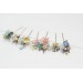 Set of 7 bobby pins in pastel color scheme. Hair accessories. Flower accessories for wedding. 5259