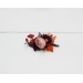Flower comb in plum purple orange rust beige color scheme. Wedding accessories for hair. Bridal flower comb. Bridesmaid floral comb. 5260
