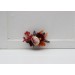 Flower comb in plum purple orange rust beige color scheme. Wedding accessories for hair. Bridal flower comb. Bridesmaid floral comb. 5260