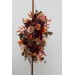Flower Arch Arrangement in Plum, Purple, Orange, Rust & Beige | Faux Floral Archway for Wedding