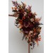  Flower arch arrangement in plum purple orange rust beige colors.  Arbor flowers. Floral archway. Faux flowers for wedding arch. 5260