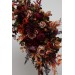 Flower Arch Arrangement in Plum, Purple, Orange, Rust & Beige | Faux Floral Archway for Wedding