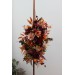 Flower Arch Arrangement in Plum, Purple, Orange, Rust & Beige | Faux Floral Archway for Wedding