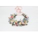 Pastel flower crown. Wildflowers floral crown. Hair wreath. Flower girl crown. Wedding flowers. 5259